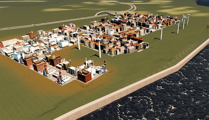 A closeup of Finn’s wind-loving, slighty polluted city.